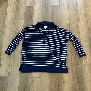 Tuckernuck | Navy & White Stripe Polo Sweater